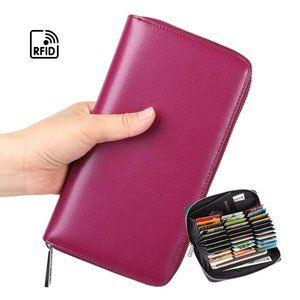 SPRING SPECIAL***UNISEX wallet / Split leather / PINK PURPLE